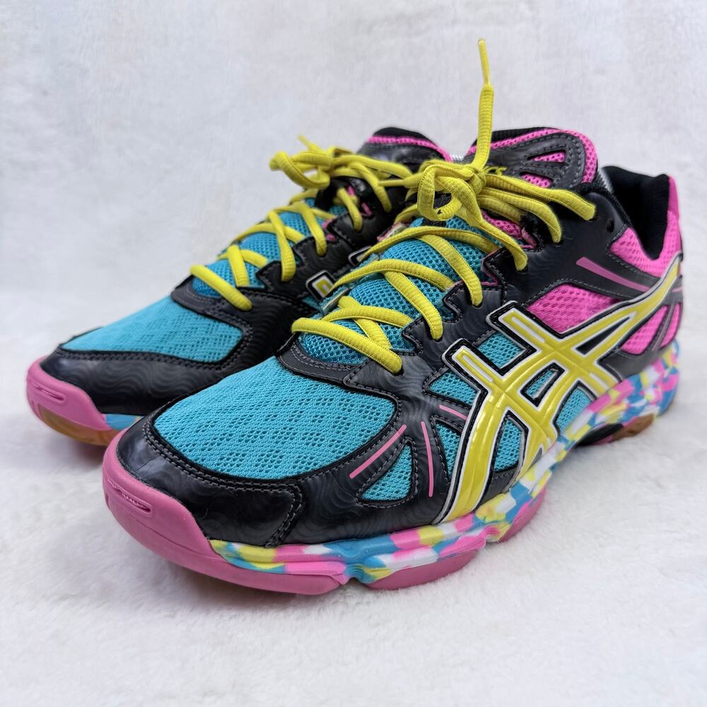 ASICS Gel Flashpoint Womens Volleyball Shoes Multi Color Size 12 B256N Athletic - Picture 2 of 9